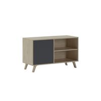 mueble tv con patas y almacenamiento 95 cm wind puccini - gris antracita 95 x 569 x 396 cm