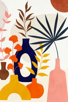Bodegón ramos de verano impresión sobre lienzo 60x90cm