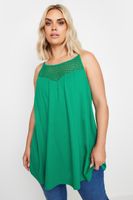 yours top de algodon verde sin mangas canesu de crochet mujer curvy y tallas grandes yours