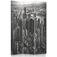 biombo nyc skyline - separador de ambientes cm 110x150 3 paneles
