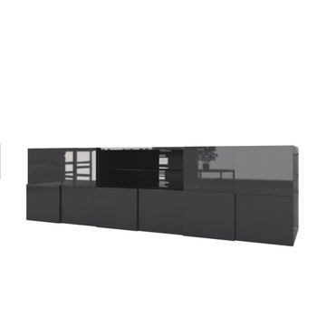 Mueble tv en melamina antracita