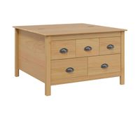 mesa de cafe - mesa de centro - mesa baja con cajon hill marron miel 795 x 795 x 49 cm