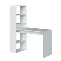 mesa escritorio reversible con estanteria blanco artik