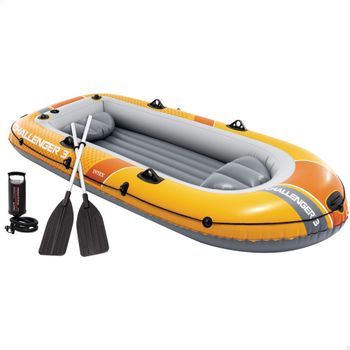 Barca Hinchable Challenger 3 Con Remos Y Bomba Hinchable Intex