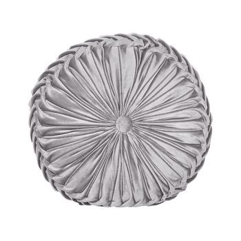 Cojín De Terciopelo Gris 40 Cm Pliegues Accesorio Minimalista Moderno Udala