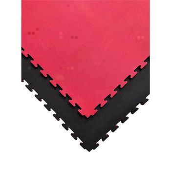 JARDIN202 - Tatami Puzzle | Lote x5 loseta - Rojo/Negro | Esterilla Reversible Antideslizante | Artes Marciales, Judo