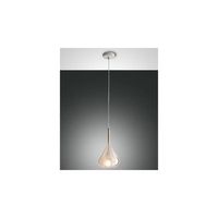 lampara colgante led lila de metal y cristal borosilicato ambar 3481-40-125 fabas luce