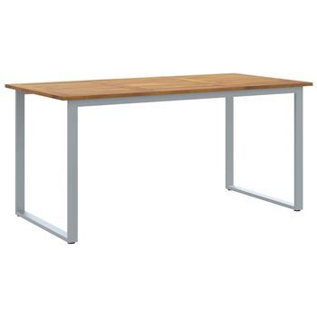 Mesa De Jardín | Mesa De Exterior Gris 160 X 80 X 75 Cm Madera De Acacia Sólida