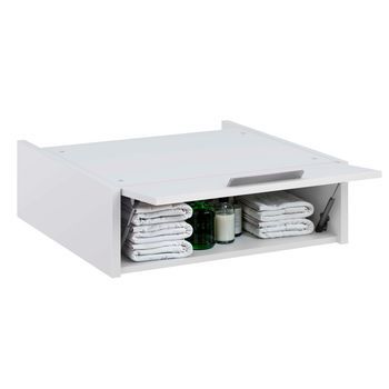 Mueble Alto Para Columna Lavadora Secadora T-bath 67x65x21 Cm Blanco Esp.22 Mm