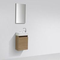 mueble lavamanos  lavabo 40cm montado siena roble claro