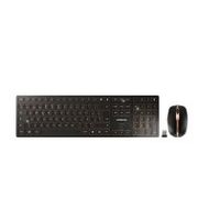 cherry dw 9100 slim teclado ratan incluido universal rf wireless  bluetooth qwerty espaaol negro