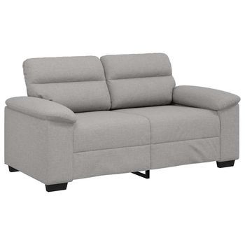 Sofá De 2 Plazas Color Gris Nube, 160x81x84 Cm, De Tela Vidaxl