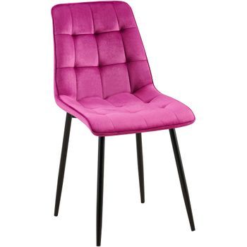 Silla De Comedor Gifford Con Funda De Terciopelo Lila 61x47x89 Cm Clp
