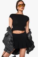 pleated tennis skort negro