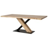 mesa de comedor de madera de acacia acabado color natural 200x100x76