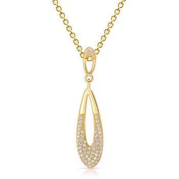 Cadena y colgante de plata con piedras engastadas