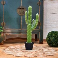 cactus artificial saguaro - decoracion natural sin mantenimiento 082 m  multicolor