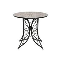 mesa redonda comedor metal ceramica 80x80x76