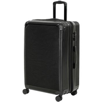 HOMCOM Maleta Rígida Mediana 71L, Equipaje Expandible con 4 Ruedas, Bolsa Húmedo/Seco, 43x28x66 cm, Negro