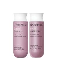 living proof restore shampoo and conditioner travel size bundle for damage repair strengthening and shine