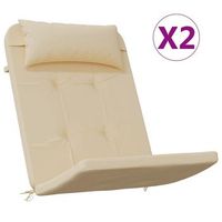 cojines para silla adirondack 2 uds tela oxford beige vidaxl