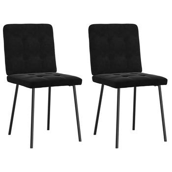 Sillas De Comedor 2 Unidades Terciopelo Negro Vidaxl