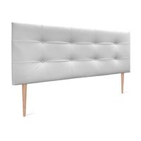 cabecero de polipiel capitone 145x115cm con patas camas 135140 - blanco