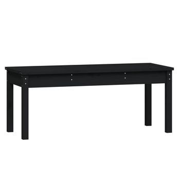 Banco De Jardín | Banco De Exterior | Silla De Jardín Madera Maciza Pino Negro 109x44x45 Cm