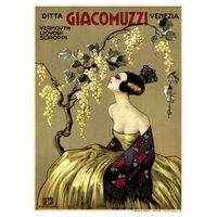 legendarte - cartel publicitario vintage giacomuzzi - cuadro lienzo impresion digital cm 50x70