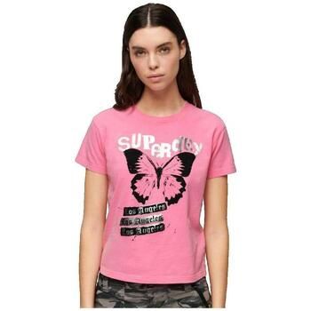 Superdry Camiseta T-shirt Lo-fi Rock para mujer