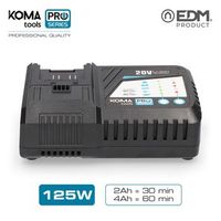 cargador rapido bateria 125w koma tools battery series edm