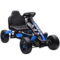 aiyaplay kart pedales para ninos de 3 anos con embrague automatico freno ruedas antideslizantes de eva y marco metalico azul