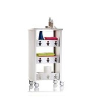 carrito auxiliar con ruedas carro de almacenamiento bali para la cocina oficina o banoblanco inox
