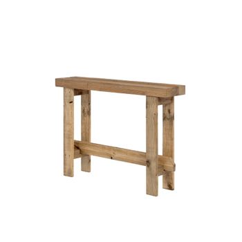 Recibidor/consola estrecha de madera maciza de abeto