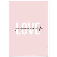 panorama cuadro de aluminio love yourself 100x70 cm