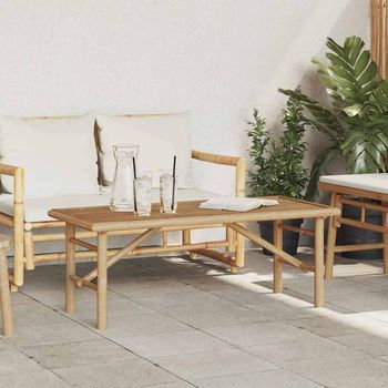 Vidaxl Mesa De Café Marrón 110 X 50 X 43 Cm Bambú