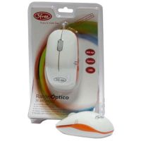 raton 3free 3f-mcm101wo usb tipo a 800 dpi blanco naranja mini tamano