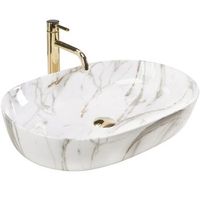 lavabo sobre encimera rea cleo 61 aiax shiny white
