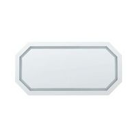 espejo de pared led de vidrio plateado 120 x 60 cm octogonal maquillaje locmariaquer