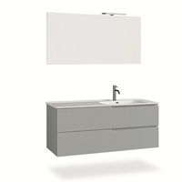 composicion bano lavabo derecha 4 piezas venere gris mate en mdf