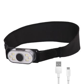 Faro LED superbrillante, recargable, montado en la cabeza, linterna brillante, pequeña, portátil, para deportes