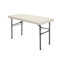 mesa rectangular plegable color crema lifetime 122x61x74 cm
