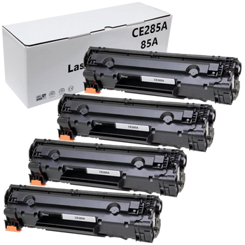 Pack 4 cartuchos de Toner compatible con HP CE285A 85A CE278A 78A CB435A 35A CB436A 36A para HP LaserJet P1102, P1102W, P1109, P1560, P1566, P1606DN, M1120, M1120N, M1214NFH, M1217NFW, M1522 MFP,