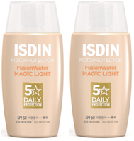 isdin fusion water magic color light spf50 2x50 ml