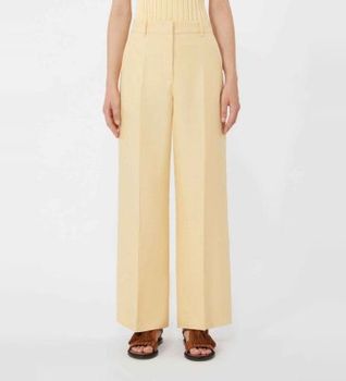 Weekend Max Mara para mujer. 2615131112600 Pantalón Malizia de lino amarillo (40), Casual