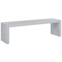 banco de jardin 3 plazas de cemento reforzado metal blanco 40 x 150 x 40 cm exterior taranto
