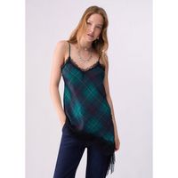 liu jo blusa top con detalle encaje para mujer