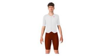 Traje de velocidad castelli sanremo blanco hombre marron