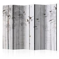 biombo - birds on boards ii 225x172 cm