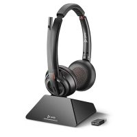 poly savi 8220 uc sistema inalambrico de auriculares dect para oficina negro